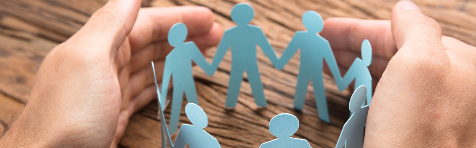 paper people in circle