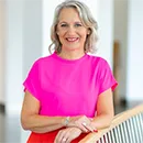 Lady in pink top