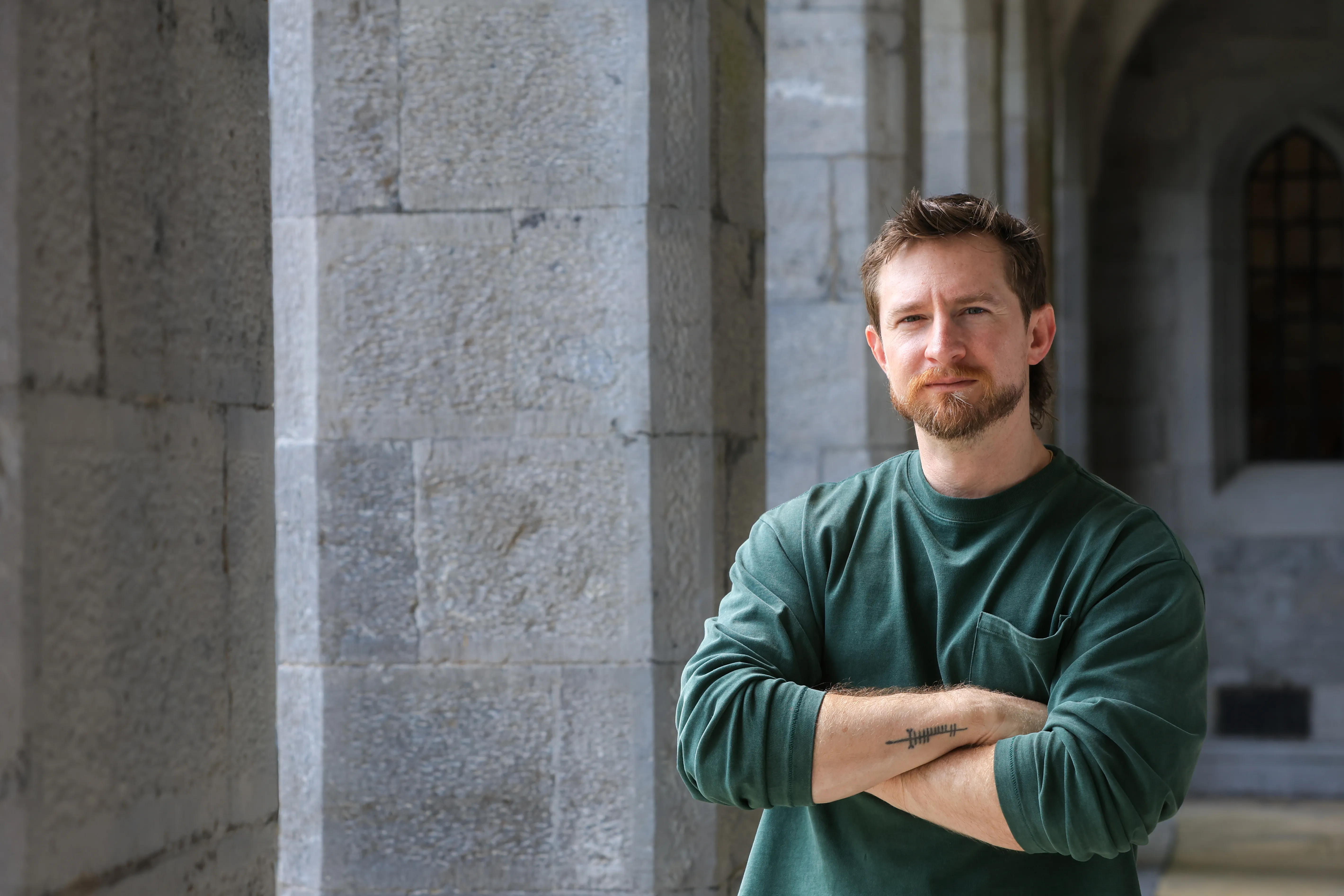 Christian pictured in quad