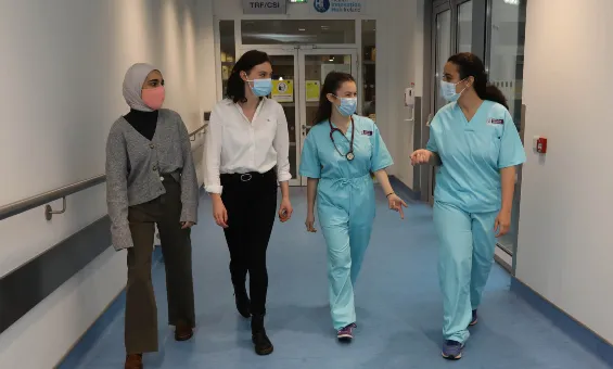 Teachers in scrubs